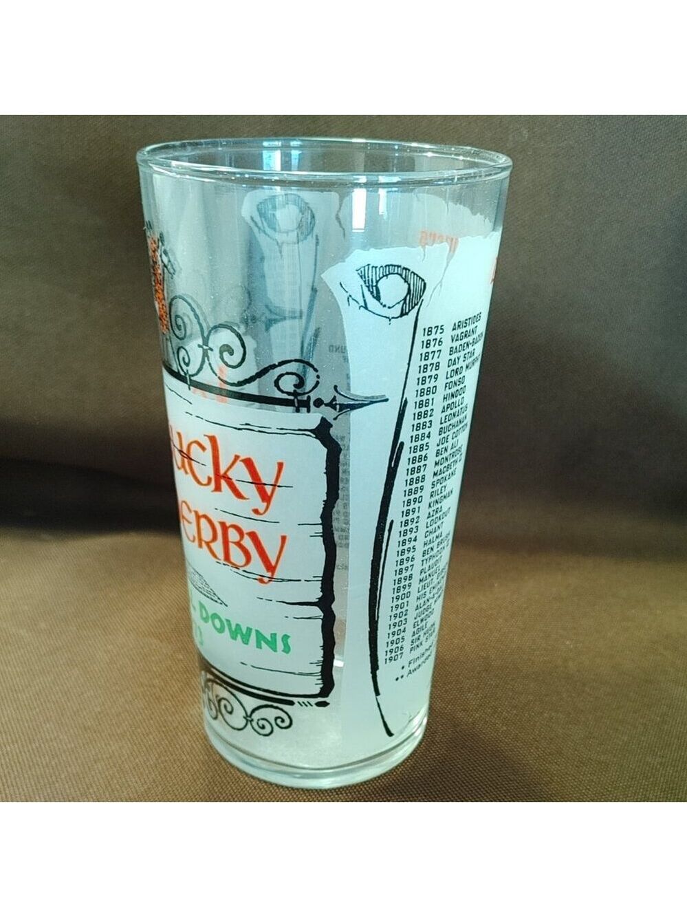 1973 Kentucky Derby Commemorative Mint Julep Glass – Secretariat Victory - Picture 2 of 4